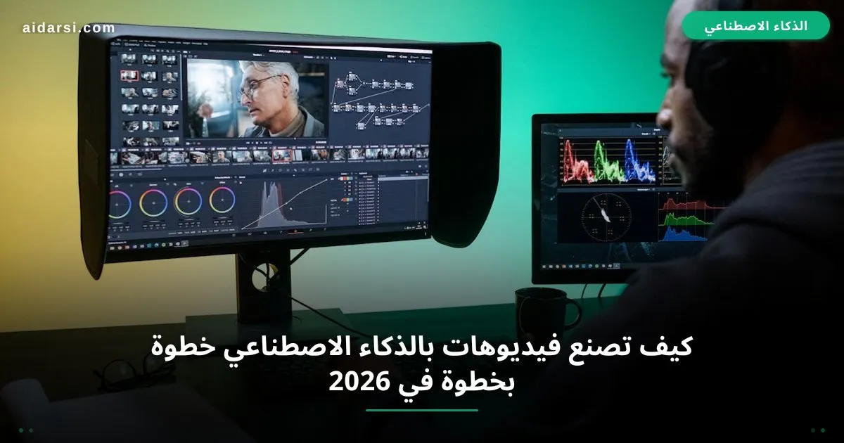 صورة توضيحية لـ كيفية إنشاء فيديو بالذكاء الاصطناعي 2026 — دليل خطوة بخطوة للمبتدئين
