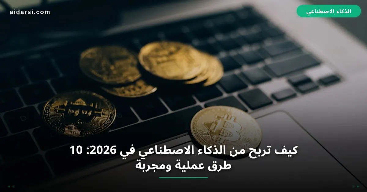 صورة توضيحية لـ طرق كسب المال من الذكاء الاصطناعي في 2026 [10 طرق مجربة]