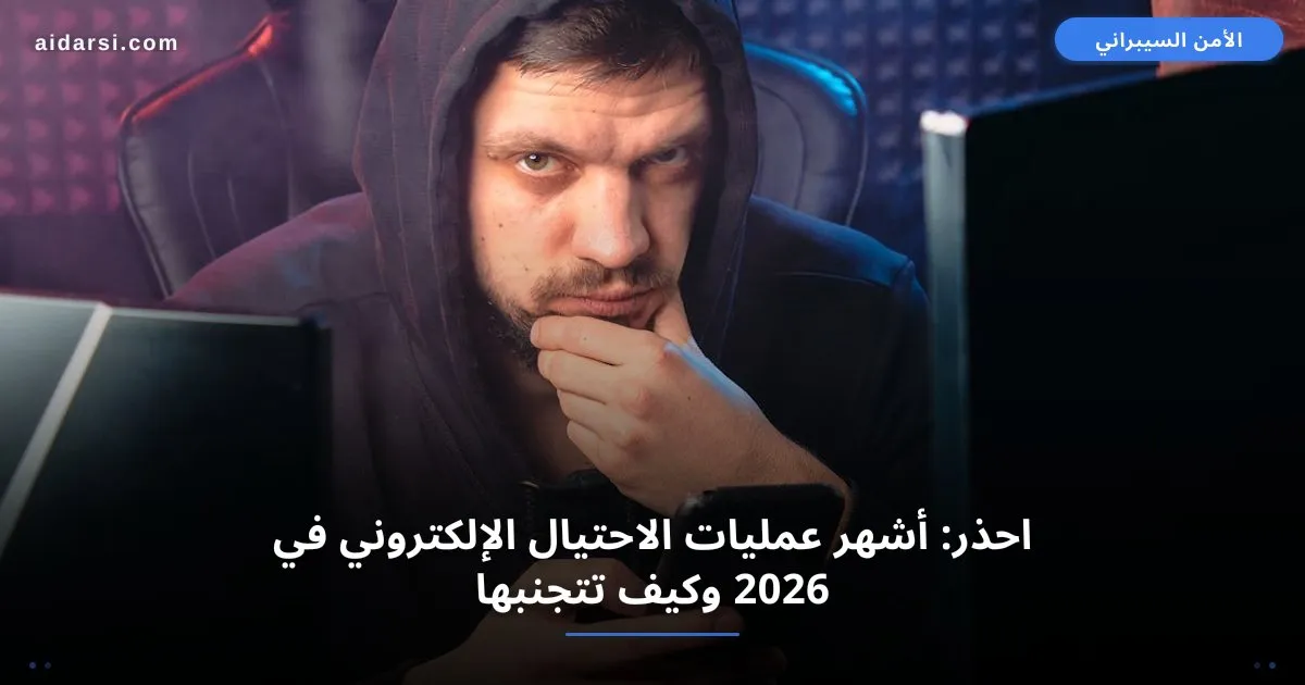 صورة توضيحية لـ احذر: أشهر عمليات الاحتيال الإلكتروني في 2026 وكيف تتجنبها